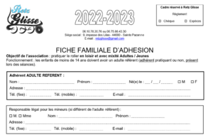 Fiche d'adhésion 2022-2023