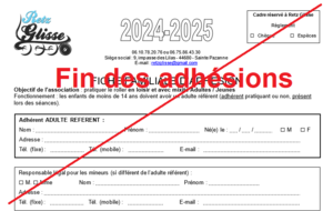 Arrêt des adhésions