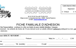 Fiche d'adhésion 2025-2026
