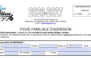 Fiche d'adhésion 2026-2027